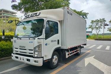 二手江铃 凯运蓝鲸 重载型普通款 129马力 4.08米单排厢式轻卡(国五) 单桥 庆铃五十铃二手载货车 蓝牌图片
