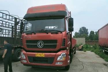 二手东风商用车 天龙重卡 245马力 6X2 9.6米栏板载货车(国五) 前四后四 雷诺二手载货车 黄牌图片