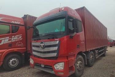 二手福田 欧曼EST 320马力 6X2 9.58米AMT自动档厢式载货车(国六) 前四后四 福田康明斯二手载货车 黄牌图片