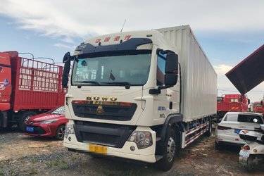 二手中国重汽 HOWO TX 250马力 4X2 9.6米厢式载货车(国六)(10挡)(国六) 单桥 曼二手载货车 黄牌图片