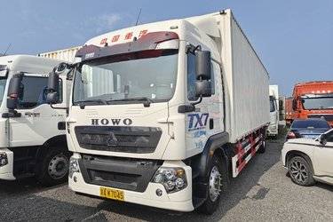 二手中国重汽 HOWO TX7 的卢版 280马力 4X2 9.8米厢式载货车(国六) 单桥 潍柴二手载货车 黄牌图片