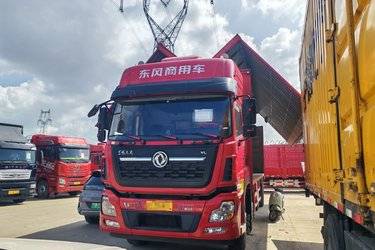 二手东风商用车 天龙VL重卡 350马力 6X2 9.6米厢式载货车(国五) 前四后四 雷诺二手载货车 黄牌图片