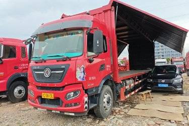 二手东风商用车 天锦KR 舒适版 245马力 4X2 9.8米厢式载货车(高顶)(国六) 单桥 康明斯二手载货车 黄牌图片