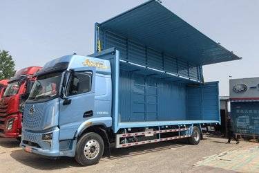 二手东风柳汽 乘龙H5 6.4L柴油 300马力 4X2 法士特8档 9.6米厢式载货车(国六) 单桥 玉柴二手载货车 黄牌图片