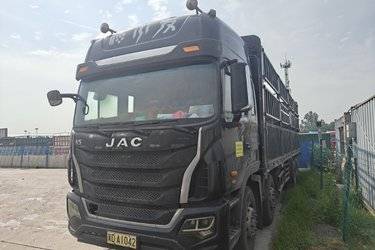 二手江淮 格尔发K5W重卡 350马力 8X4 9.6米仓栅式载货车(12挡)(国五) 前四后八 潍柴二手载货车 黄牌图片