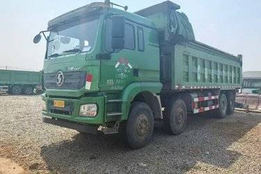 二手陕汽重卡 德龙新M3000 375马力 8X4 7.4米自卸车(国五) 前四后八 潍柴二手自卸车 黄牌图片