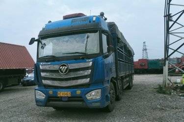 二手福田 欧曼EST 6系重卡 穿越版 460马力 8X4 9.6米仓栅式载货车(国五) 前四后八 康明斯二手载货车 黄牌图片
