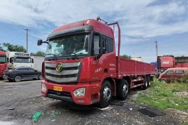 二手福田 欧曼EST 6系重卡 430马力 8X4 9.45米栏板载货车(国五) 前四后八 福田康明斯二手载货车 黄牌图片