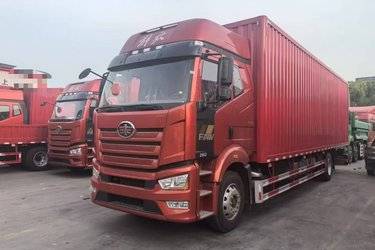 二手一汽解放 J6L 精英版 300马力 4X2 9.75米厢式载货车(国六) 单桥 大柴二手载货车 黄牌图片