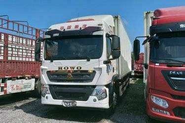 二手中国重汽 HOWO TX5 旗舰版 290马力 4X2 9.8米AMT自动档厢式载货车(国六) 单桥 曼二手载货车 黄牌图片