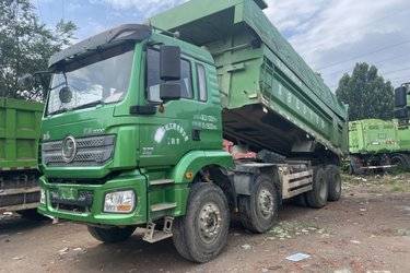 二手陕汽重卡 德龙新M3000 375马力 8X4 6.5米自卸车(国五) 前四后八 潍柴二手自卸车 黄牌
