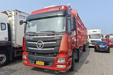 二手福田 欧曼GTL 6系重卡 280马力 6X2 9.6米仓栅式载货车(国五) 前四后四 福田康明斯二手载货车 黄牌图片