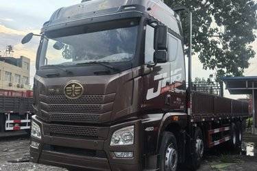 二手青岛解放 JH6重卡 460马力 8X4 9.5米栏板载货车(国五) 前四后八 锡柴二手载货车 黄牌