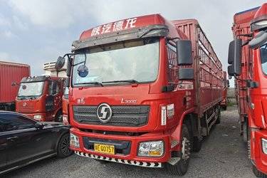 二手陕汽重卡 德龙L3000 标载版 300马力 6X2 9.7米仓栅式载货车(国五) 前四后四 玉柴二手载货车 黄牌图片