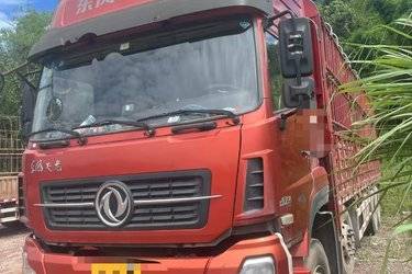二手东风商用车 天龙重卡 350马力 8X4 9.4米仓栅式载货车(国五) 前四后八 东风二手载货车 黄牌图片