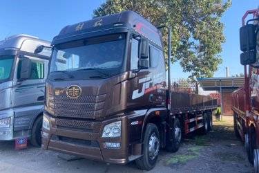 二手青岛解放 JH6重卡 460马力 8X4 9.5米栏板载货车(一汽12挡)(国五) 前四后八 潍柴二手载货车 黄牌