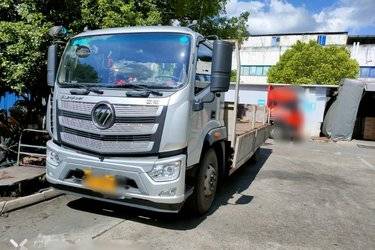二手福田 欧航AR系 200马力 4X2 6.8米栏板载货车(国六) 单桥 玉柴二手载货车 黄牌图片