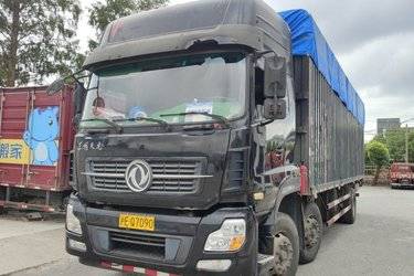 二手东风商用车 天龙重卡 245马力 6X2 9.4米厢式载货车(国五) 前四后四 东风康明斯二手载货车 黄牌图片