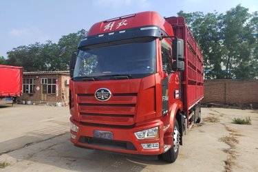 二手一汽解放 J6L中卡 尊享版 260马力 4X2 6.75米仓栅式载货车(国六) 单桥 锡柴二手载货车 黄牌