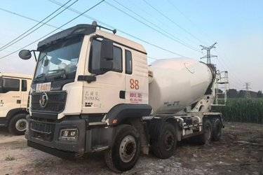 二手陕汽重卡 德龙M3000S 400力 8X4 7.89方混凝土搅拌车(国六) 前四后八 潍柴二手搅拌车