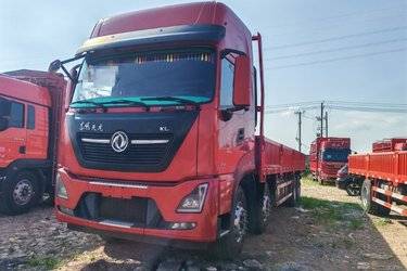 二手东风商用车 天龙KL重卡 绿通版 465马力 8X4 9.4米栏板载货车(国五) 前四后八 雷诺二手载货车 黄牌