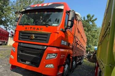 二手中国重汽 汕德卡SITRAK G7S重卡 奢华版 510马力 8X4 9.52米AMT自动挡栏板载货车(国六) 前四后八 曼二手载货车 黄牌图片