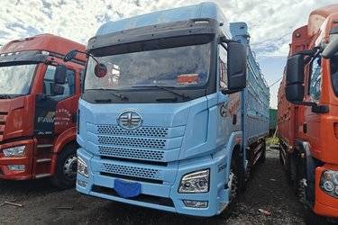 二手青岛解放 JH6 智享版 350马力 6X2 9.5米仓栅式载货车(国六) 前四后四 锡柴二手载货车 黄牌
