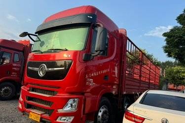 二手东风商用车 天龙旗舰KX 465马力 8X4 9.4米仓栅式载货车(国六) 前四后八 雷诺二手载货车 黄牌图片