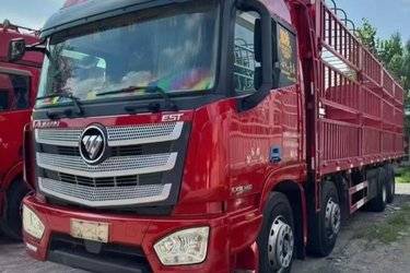 二手福田 欧曼EST 6系重卡 西南版 460马力 8X4 9.45米仓栅式载货车(国五) 前四后八 福田康明斯二手载货车 黄牌图片