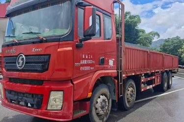 二手陕汽重卡 德龙X3000 绿通版 350马力 8X4 9.55米栏板载货车(国五) 前四后八 潍柴二手载货车 黄牌图片