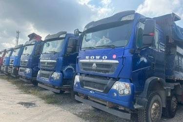 二手中国重汽 HOWO TX重卡 400马力 8X4 7.3米自卸车(国五) 前四后八 曼二手自卸车 黄牌