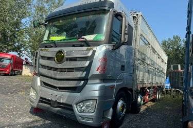 二手福田 欧曼EST 6系重卡 南方版 510马力 8X4 9.53米畜禽载货车(国五) 前四后八 福田康明斯二手载货车 黄牌图片