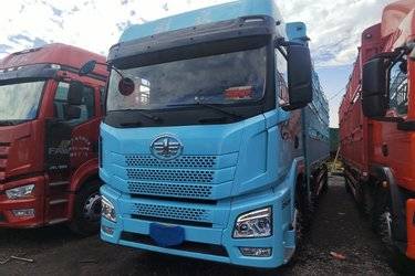 二手青岛解放 JH6 智享版 350马力 6X2 9.5米仓栅式载货车(国六) 前四后四 锡柴二手载货车 黄牌