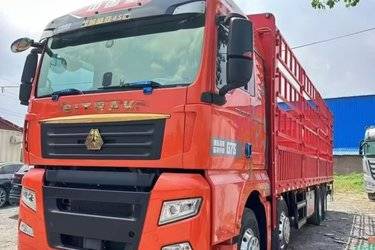 二手中国重汽 汕德卡SITRAK G7S 350马力 6X2 9.6米AMT自动档仓栅式载货车(国六) 前四后四 曼二手载货车 黄牌图片