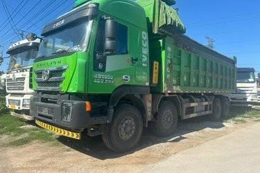 二手上汽红岩 杰狮C500重卡 450马力 8X4 8米自卸车(国五) 前四后八 上菲红二手自卸车 黄牌图片
