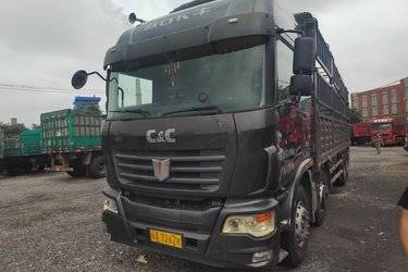 二手联合卡车 U380重卡 380马力 8X4 9.6米仓栅式载货车(国五) 前四后八 玉柴二手载货车 黄牌图片