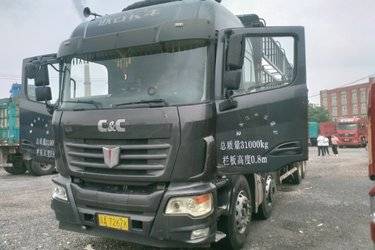 二手联合卡车 U380重卡 380马力 8X4 9.6米仓栅式载货车(国五) 前四后八 玉柴二手载货车 黄牌图片