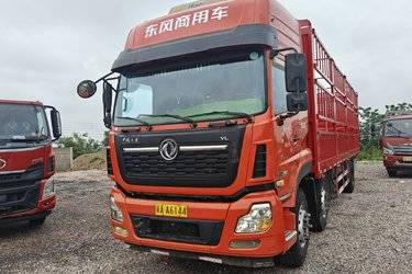 二手东风商用车 天龙重卡 292马力 6X2 9.6米仓栅式载货车(国五) 前四后四 雷诺二手载货车 黄牌图片