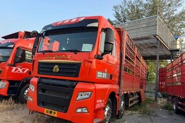 二手中国重汽 汕德卡SITRAK G7S 350马力 6X2 9.6米AMT自动档仓栅式载货车(国六) 前四后四 曼二手载货车 黄牌