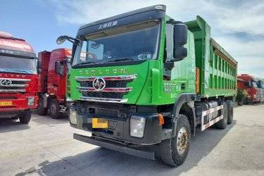 二手上汽红岩 杰狮C500重卡 450马力 6X4 6.8米自卸车(国五) 后八轮 上菲红二手自卸车 黄牌