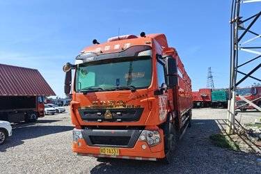 二手中国重汽 HOWO TX 豪华版 290马力 6X2 9.8米仓栅式载货车(国六) 单桥 曼二手载货车 黄牌