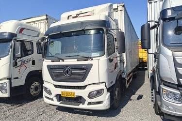 二手东风商用车 天锦KR 舒适版 220马力 4X2 9.8米翼开启厢式载货车(速比4.33)(高顶)(国六) 单桥 雷诺二手载货车 黄牌图片