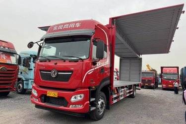 二手东风商用车 天锦KR PLUS 舒适版 290马力 4X2 9.8米厢式载货车(国六)(高顶双卧)(国六) 单桥 康明斯二手载货车 黄牌图片