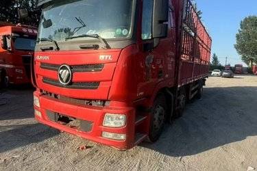 二手福田 欧曼GTL重卡 290马力 6X2 7.8米仓栅式载货车(国六) 前四后四 福田康明斯二手载货车 黄牌图片
