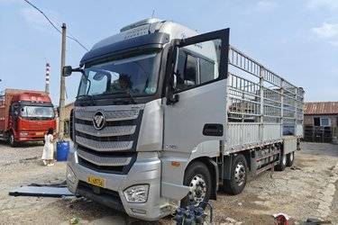 二手福田 欧曼EST 西南版 490马力 8X4 9.56米AMT自动挡仓栅式载货车(带缓速器)(国六) 前四后八 福田康明斯二手载货车 黄牌图片
