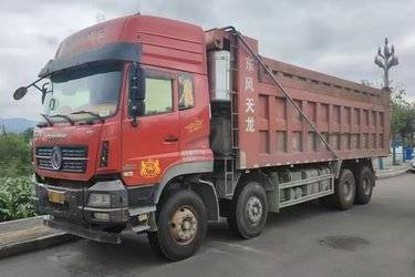 二手东风商用车 天龙KC重卡 420马力 8X4 8.2米自卸车(国五) 前四后八 东风二手自卸车 黄牌图片