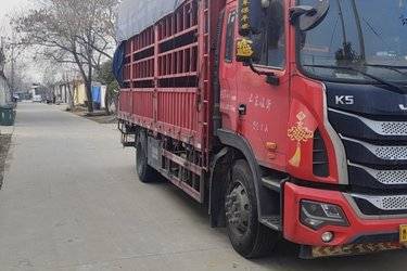 二手江淮 格尔发K5X中卡 240马力 4X2 6.8米仓栅式载货车(8挡)(国五) 单桥 锡柴二手载货车 黄牌