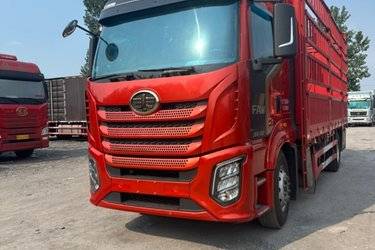 二手一汽解放 J6G 领航版 280马力 4X2 6.75米仓栅式载货车(国六) 单桥 大柴二手载货车 黄牌图片