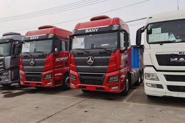 二手三一集团 王道395 380马力 6X4牵引车(国六) 双驱 玉柴二手牵引车 黄牌