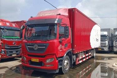 二手东风商用车 天锦KR 舒适版 220马力 4X2 9.8米厢式载货车(高顶)(国六) 单桥 福田康明斯二手载货车 黄牌图片